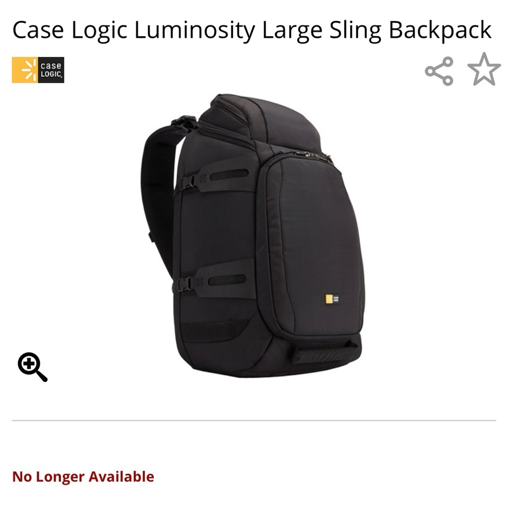 Case Logic Black Sling Backpack